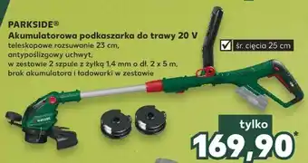 Kaufland Podkaszarka akumulatorowa 20 v parkside oferta