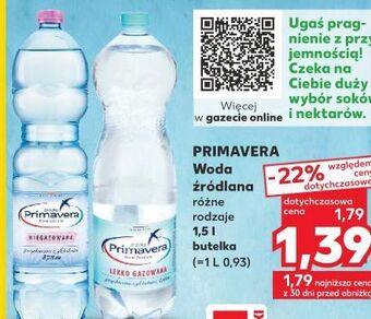 Kaufland Woda niegazowana primavera oferta