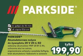 Kaufland Nożyce akumulatorowe żywopłotu 20v parkside oferta