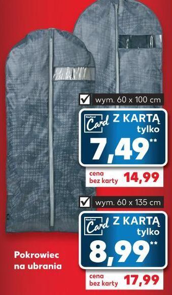 Kaufland Pokrowiec na ubrania 60 x 100 cm oferta