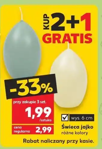 Kaufland Świeca jajko wys. 6 cm oferta