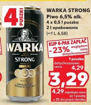 Kaufland Piwo warka strong oferta
