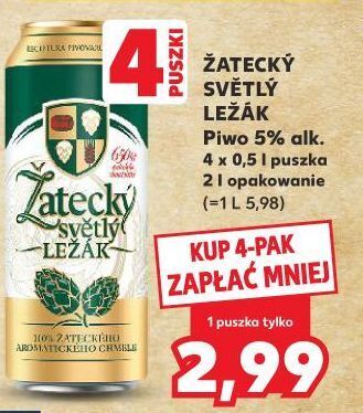 Kaufland Piwo zatecky svetly lezak oferta
