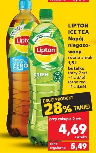 Kaufland Herbata mrożona classic lipton green ice tea oferta