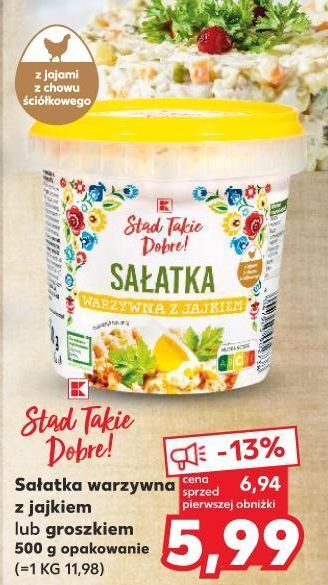 Kaufland Sałatka warzywna z jajkiem k-classic stąd takie dobre! oferta