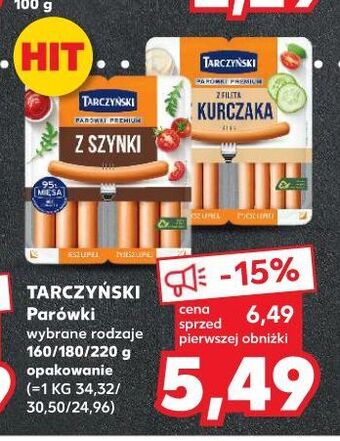 Kaufland Parówki z fileta kurczaka tarczyński oferta