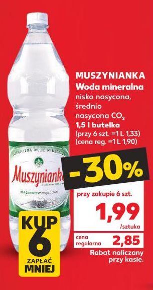 Kaufland Woda niskonasycona muszynianka oferta