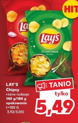 Kaufland Chipsy zielona cebulka lay's oferta
