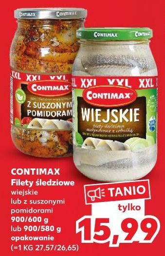 Kaufland Filety śledziowe z suszonymi pomidorami contimax oferta
