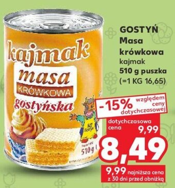 Kaufland Gostyń masa krówkowa 510g oferta