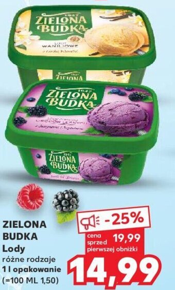 Kaufland Zielona Budka lody 1l oferta