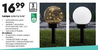 Biedronka Lampa solarna kula oferta