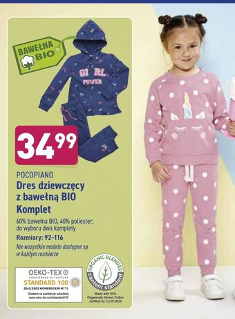 ALDI Dres dziewczęcy z bawełną bio oferta