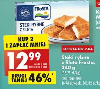 Biedronka Steki rybne z fileta frosta oferta