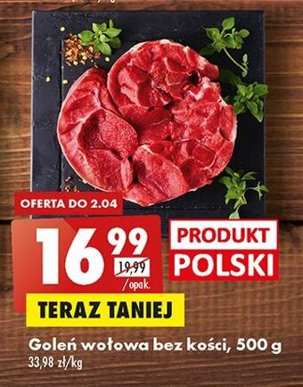 Biedronka Goleń wołowa bez kości oferta