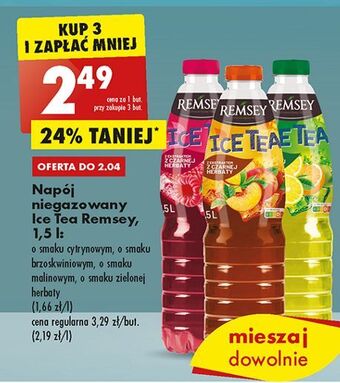 Biedronka Napój o smaku cytrynowym remsey ice tea oferta