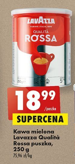 Biedronka Kawa puszka lavazza qualita rossa oferta