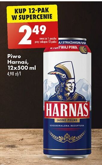 Biedronka Piwo harnaś jasne pełne oferta