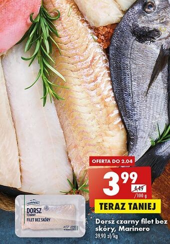 Biedronka Dorsz czarny filet bez skóry marinero oferta
