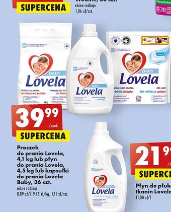 Biedronka Kapsułki do prania białych i kolorowych lovela baby oferta