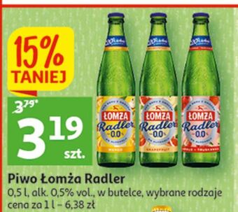 Auchan Piwo łomża radler 0.0% mango oferta