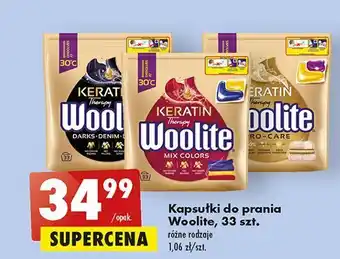 Biedronka Kapsułki do prania mix colors woolite keratin oferta