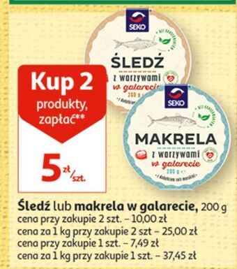 Auchan Makrela w galarecie z warzywami seko oferta