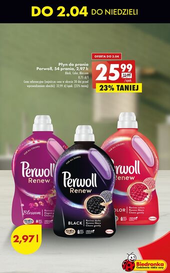 Biedronka Płyn do prania perwoll renew & blossom oferta
