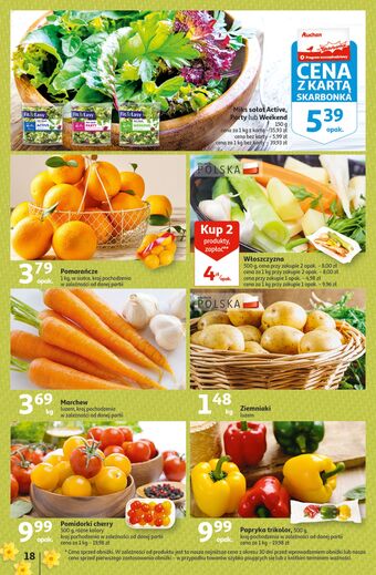 Auchan Mieszanka sałat party fit & easy oferta