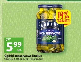 Auchan Ogórki konserwowe krakus maspex oferta