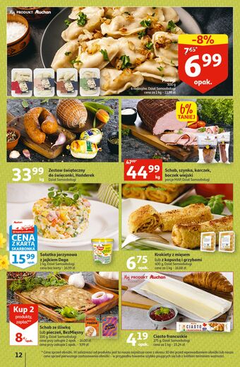 Auchan Pierogi z kapusta i grzybami auchan oferta