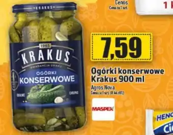 Topaz Agros Nova Ogórki konserwowe 900 ml oferta