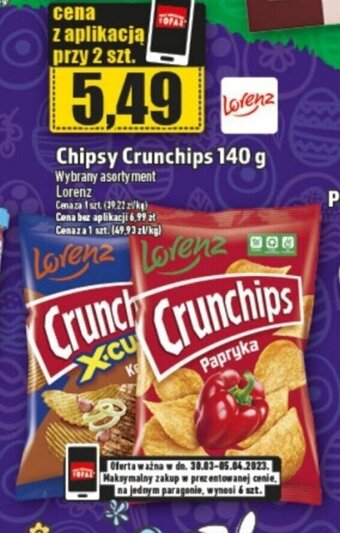 Topaz Lorenz Chipsy Crunchips 140 g oferta