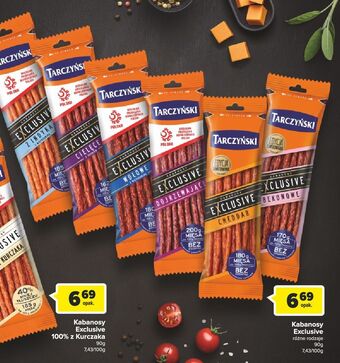 Carrefour Kabanosy cheddar tarczyński exclusive oferta