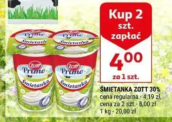 Auchan Śmietanka 30 % zott primo oferta