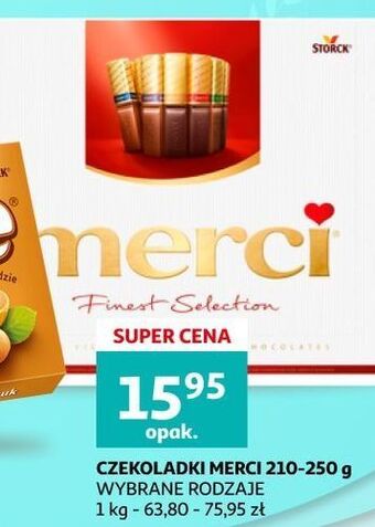 Auchan Bombonierka czerwona storck merci oferta