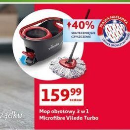 Auchan Mop + wiadro z wyciskaczem turbo vileda oferta