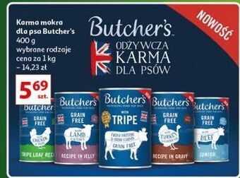 Auchan Karma dla psa z indykiem butcher's grain free oferta