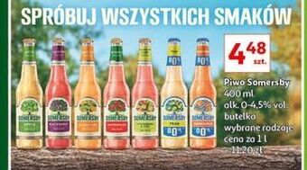 Auchan Piwo somersby strawberry & kiwi oferta