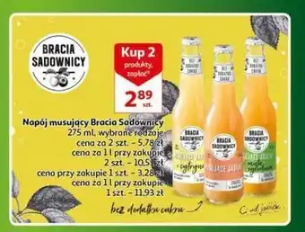 Auchan Napój musujące jabłko i mięta bracia sadownicy oferta