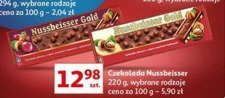 Auchan Czekolada mleczna z całymi orzechami alpen gold nussbeisser oferta