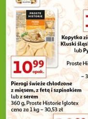 Auchan Pierogi ze szpinakiem i fetą iglotex proste historie oferta