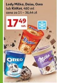 Auchan Lody vanilla & chocolate heart milka oferta
