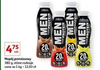 Auchan Shake truskawkowy bakoma men protein oferta