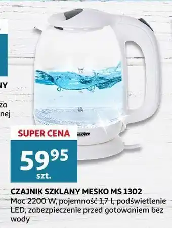 Auchan Czajnik szklany ms 1302 mesko-agd oferta