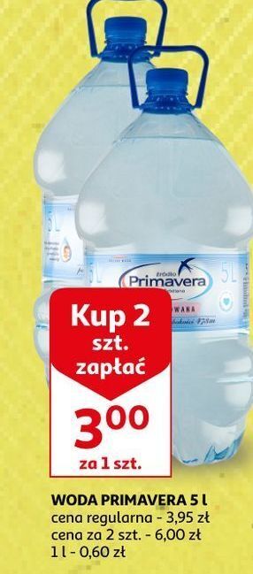 Auchan Woda niegazowana primavera oferta