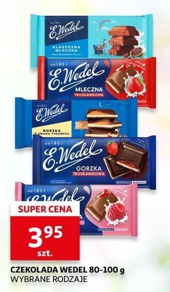 Auchan Czekolada mleczna malinowa e. wedel oferta