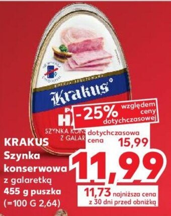 Kaufland Krakus Szynka konserwowa z galaretką 455g oferta