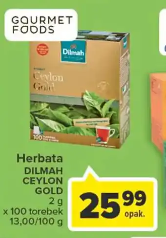 Carrefour Market Gourment Foods Herbata Dilmah Ceylon Gold 2g oferta