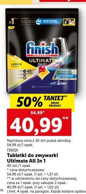 Lidl Tabletki do zmywarek lemon finish quantum ultimate oferta